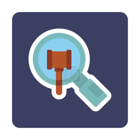 Illustration for Magnifying glass line icon, search concept - Royalty Free Image