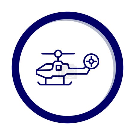 Illustration for Military fighter helicopter. web icon simple illustration - Royalty Free Image