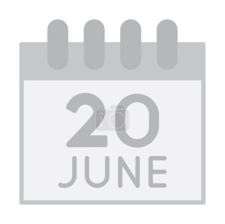 Ilustración de Calendario icono de diseño, vector de ilustración, Día Mundial del Refugiado fecha - Imagen libre de derechos
