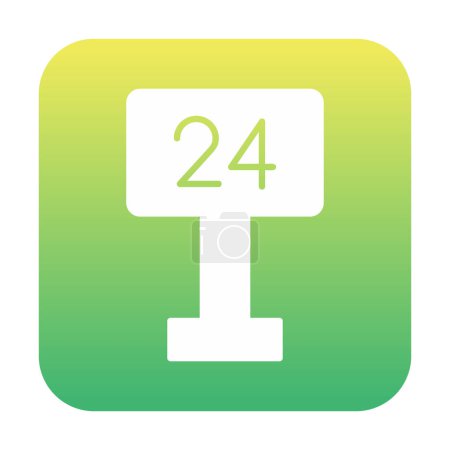 Illustration for 24 Hours icon vector illustration - Royalty Free Image