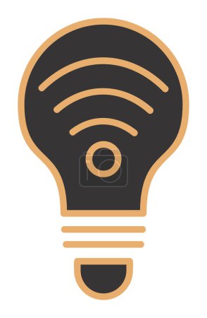 Photo for Light bulb web icon simple illustration. Smart Bulb - Royalty Free Image