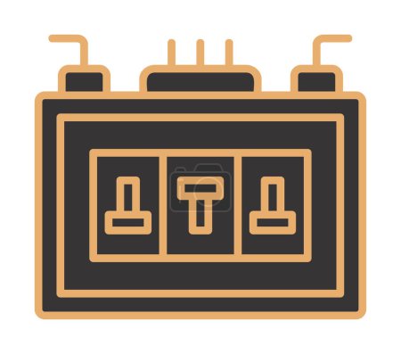 Ilustración de Caja de fusibles. icono web diseño simple - Imagen libre de derechos