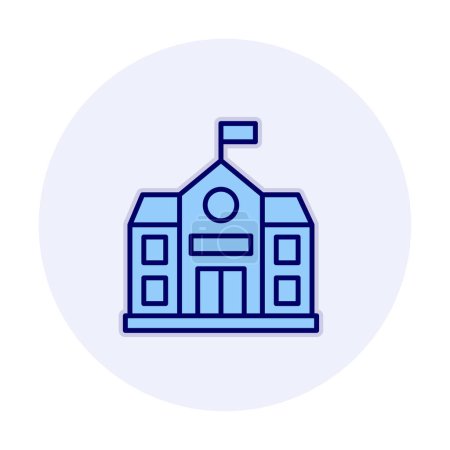 Illustration for School house icon, vector illustration - Royalty Free Image
