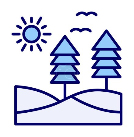 Illustration for Forest icon, vector illustration simple design - Royalty Free Image