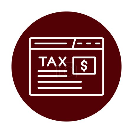 Illustration for Tax Website icon vector illustration on white - Royalty Free Image