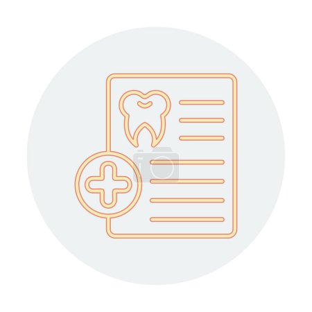 Ilustración de Cuidado de la salud dental, Icono de la prescripción vector ilustración diseño - Imagen libre de derechos