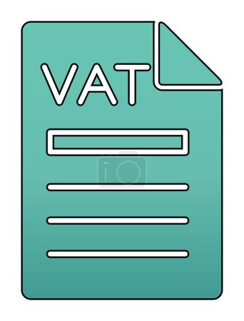 Illustration for Vat file format icon vector illustration - Royalty Free Image