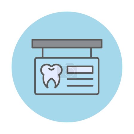 Téléchargez les illustrations : Clinique dentaire Signalétique icône web, illustration vectorielle - en licence libre de droit