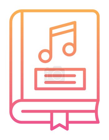 Ilustración de Icono del libro de música, ilustración vectorial - Imagen libre de derechos