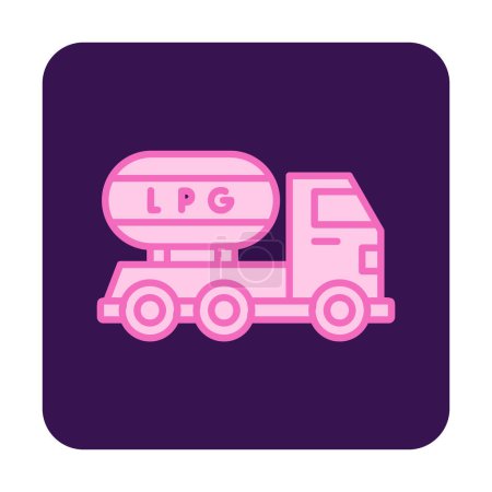 Ilustración de Icono del camión de gas vector ilustración - Imagen libre de derechos