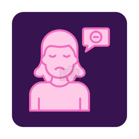 Illustration for Negative Thinking concept icon vector illustration - Royalty Free Image