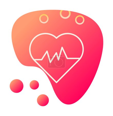 Ilustración de Latido del corazón icono de pulso, vector de ilustración - Imagen libre de derechos