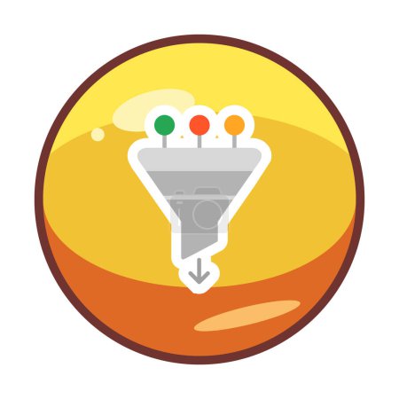 Illustration for Simple flat funnel  icon vector illustration - Royalty Free Image