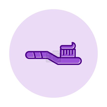 Ilustración de Plano cepillo de dientes icono vector ilustración diseño - Imagen libre de derechos