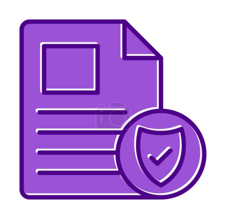 Illustration for Approved Document icon, vector illustration simple design - Royalty Free Image