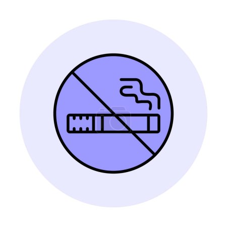 Téléchargez les illustrations : Icône No Smoking pour projet, divertissement - en licence libre de droit