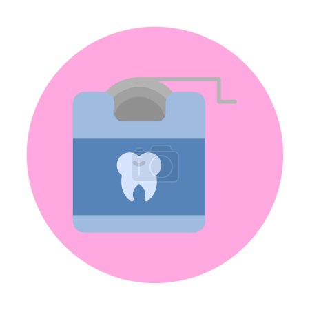 Ilustración de Icono de hilo dental. Odontología vector ilustración. - Imagen libre de derechos