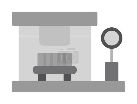 Illustration for Bus Stop vector flat icon icon - Royalty Free Image