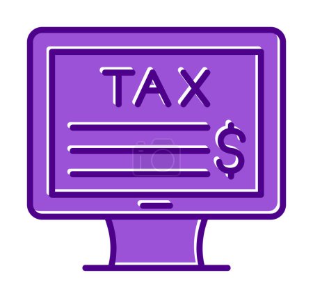 Téléchargez les illustrations : Conception d'icône en ligne Taxe payée, illustration vectorielle - en licence libre de droit