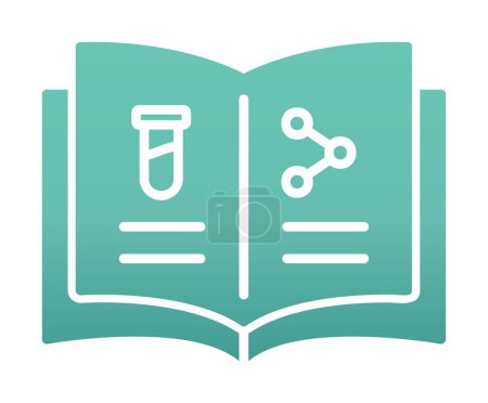 Illustration for Vector illustration of Chemistry book icon - Royalty Free Image