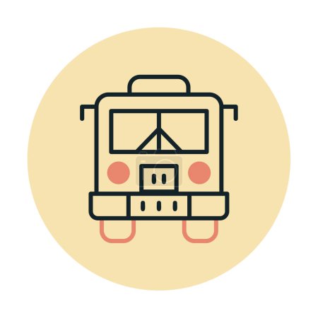 Illustration for Public Transport web icon, vector illustration - Royalty Free Image