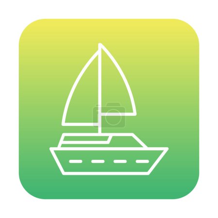 Téléchargez les photos : Icône de bateau simple, illustration vectorielle - en image libre de droit