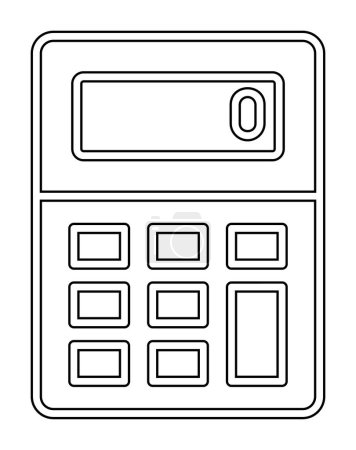 Téléchargez les illustrations : Illustration d'icône vectorielle de calculatrice plate - en licence libre de droit