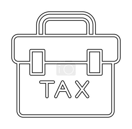 Illustration for Tax Portfolio icon, simple black style - Royalty Free Image