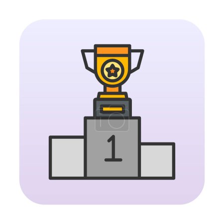 Illustration for Winner podium flat vector icon. - Royalty Free Image