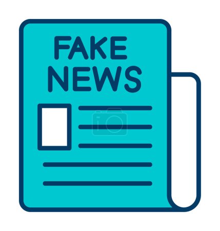 Illustration for Fake news icon in flat style, vector illustration - Royalty Free Image