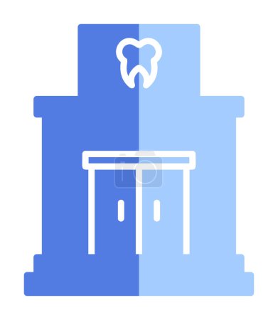 Ilustración de Clínica dental icono moderno vector ilustración - Imagen libre de derechos