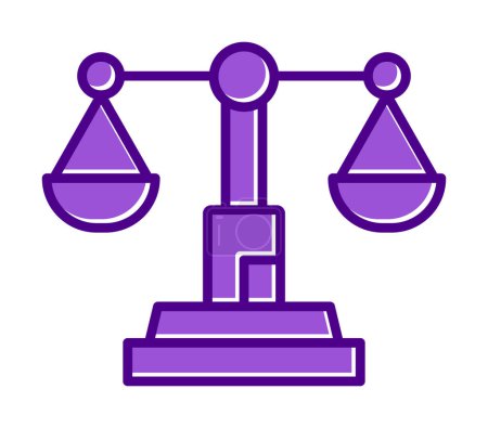 Ilustración de Diseño de ilustración de icono de equilibrio de escala de justicia simple - Imagen libre de derechos