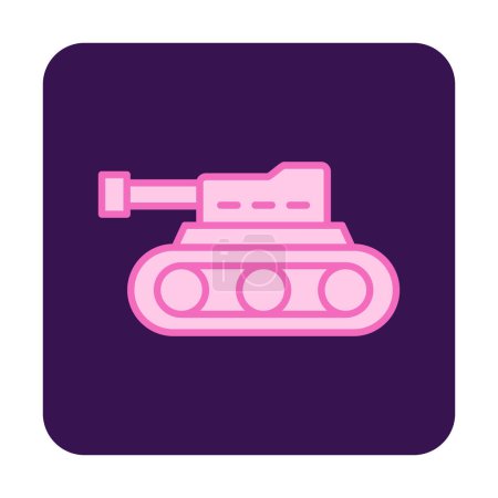 Ilustración de Icono del tanque militar, ilustración del vector - Imagen libre de derechos
