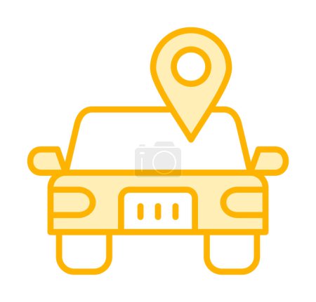 Illustration for Car Location icon vector illustration - Royalty Free Image