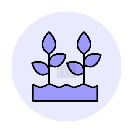 Téléchargez les illustrations : Growing plants web icon, vector illustration - en licence libre de droit