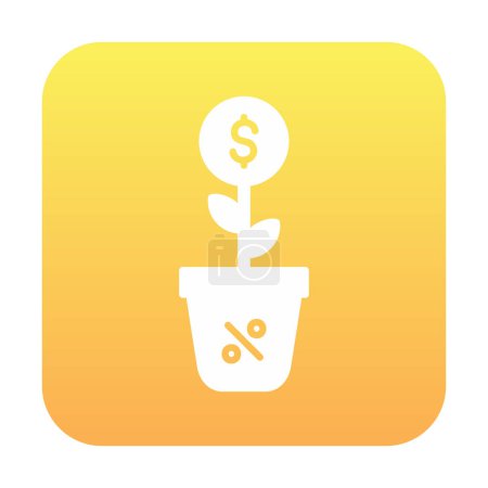 Illustration for Investment concept, money plant. simple design vector - Royalty Free Image