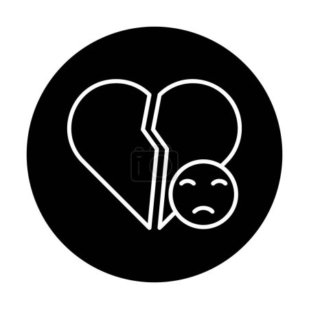 Téléchargez les illustrations : Illustration vectorielle d'icône de coeur brisé - en licence libre de droit