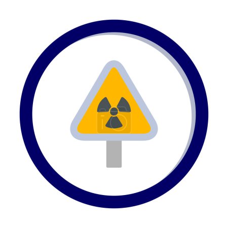 Téléchargez les illustrations : Signe de radiation. icône web design simple - en licence libre de droit
