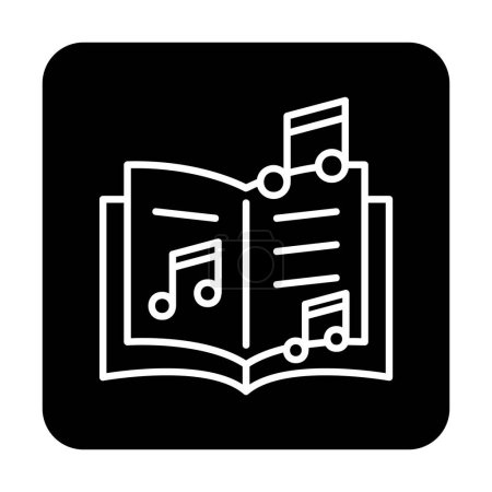 Illustration for Music book icon, vector illustration - Royalty Free Image
