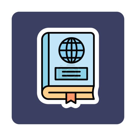 Illustration for Geography Book web icon, vector illustration - Royalty Free Image
