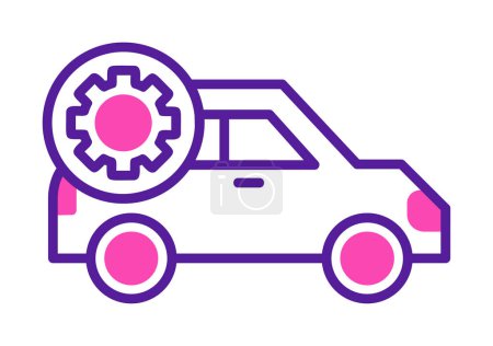 Photo for Car Settings icon vector illustration - Royalty Free Image