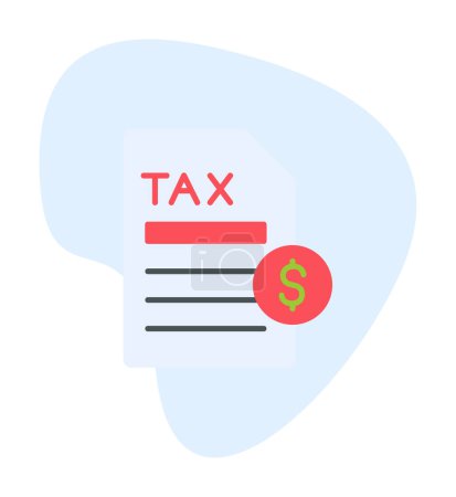 Téléchargez les illustrations : Illustration vectorielle de l'icône de paiement d'impôt - en licence libre de droit