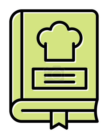 Ilustración de Icono del libro de recetas - Icono individual, Vector - Imagen libre de derechos