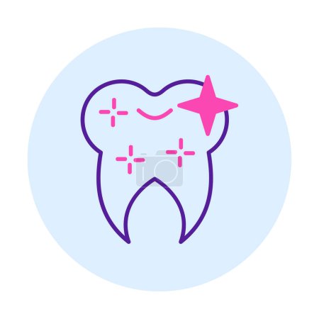 Téléchargez les illustrations : Illustration vectorielle de l'icône médicale Healthy Clean Tooth - en licence libre de droit