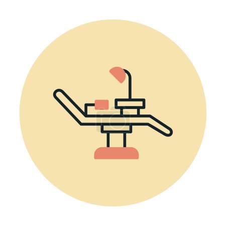 Téléchargez les illustrations : Chaise Dentiste illustration vectorielle, fond de l'élément icône - en licence libre de droit