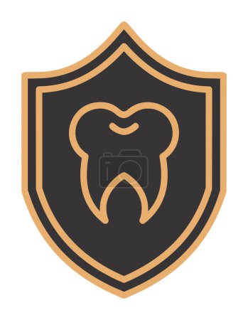 Ilustración de Ilustración vectorial del icono de Protección Dental - Imagen libre de derechos