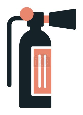 Ilustración de Plano simple extintor de incendios icono ilustración diseño - Imagen libre de derechos