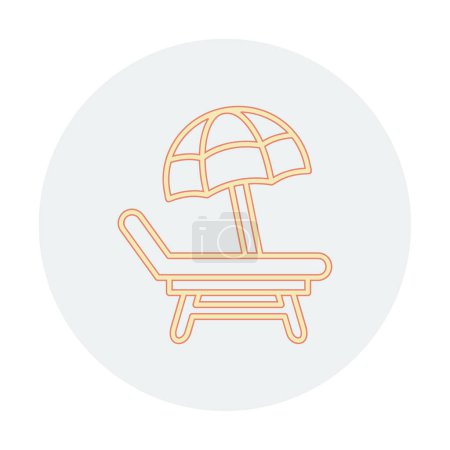 Illustration for Beach Chair web icon, vector illustration - Royalty Free Image
