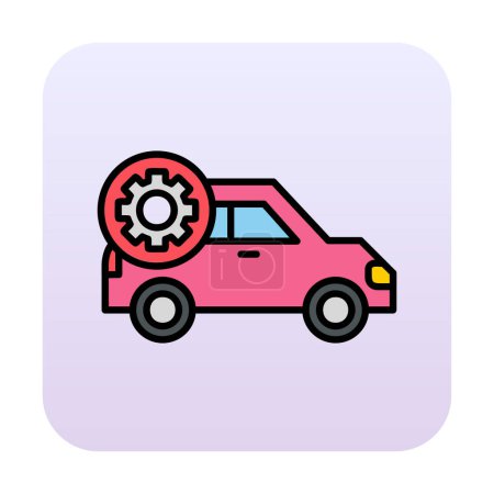 Ilustración de Icono de configuración del coche vector ilustración - Imagen libre de derechos
