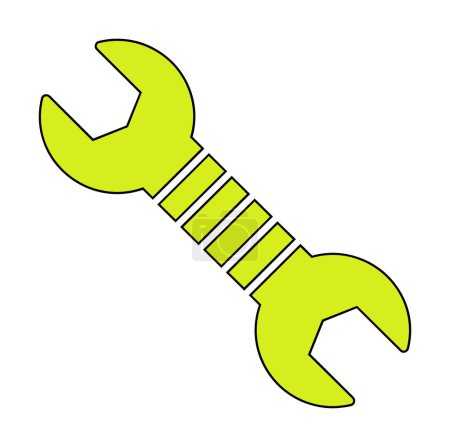 Ilustración de Icono de llave inglesa, ilustración vectorial - Imagen libre de derechos